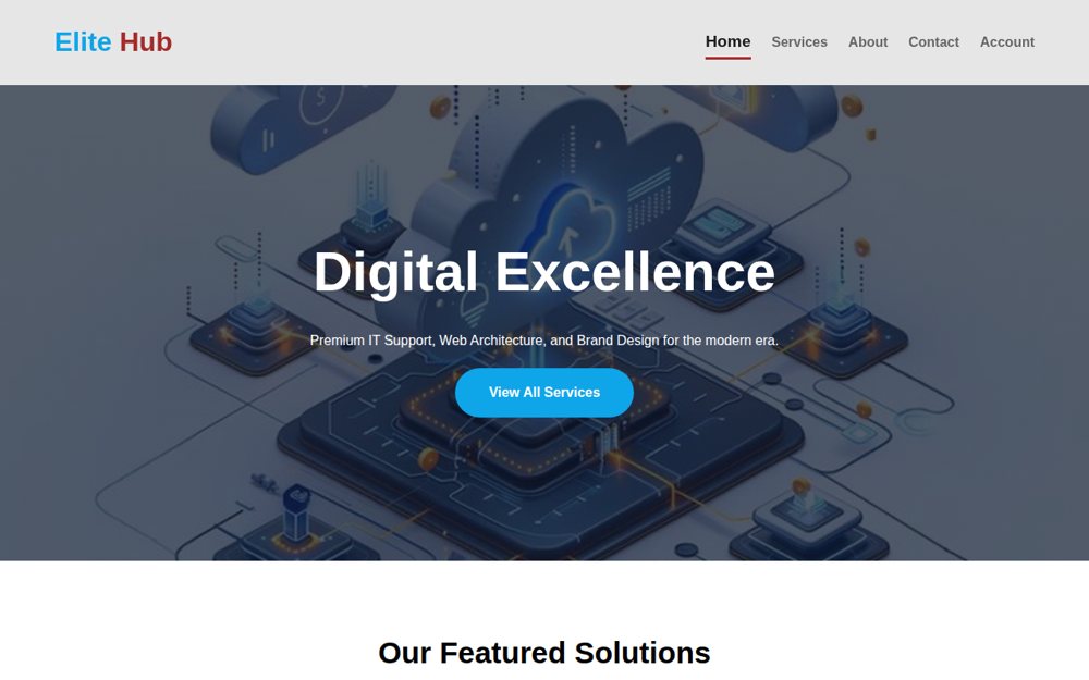 Elite Hub website screenshot
