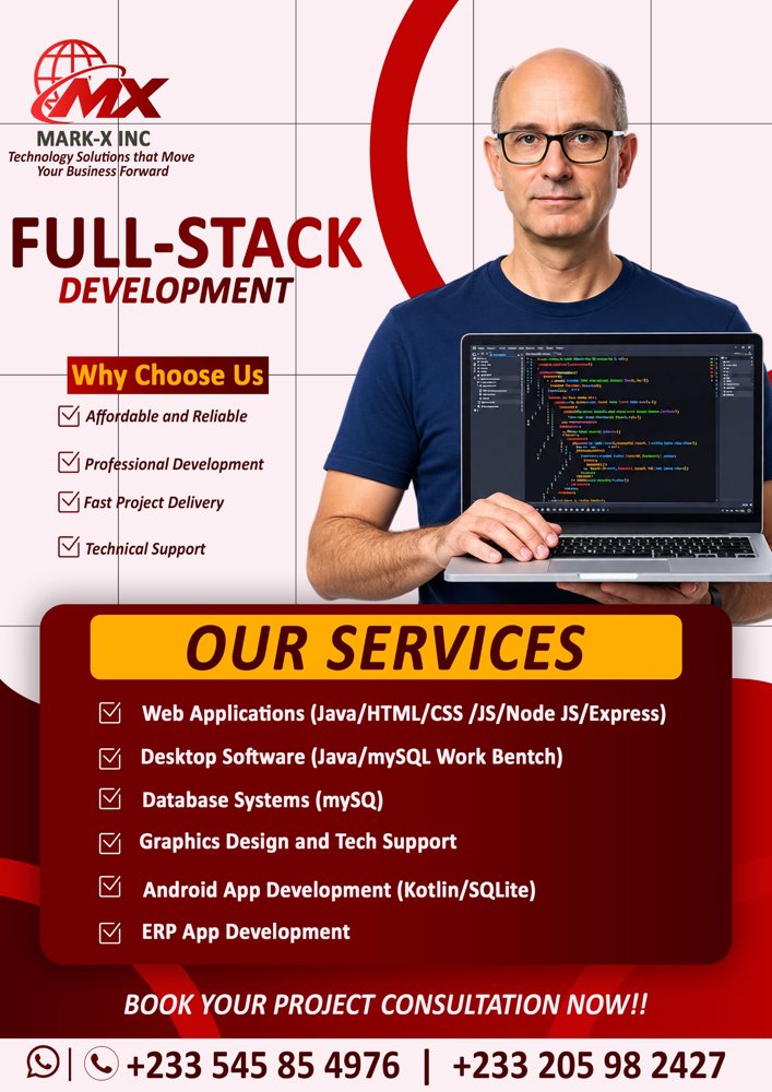 Mark-X Inc services flyer