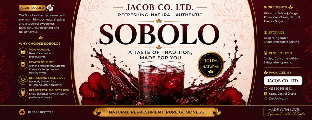 Sobolo drink label